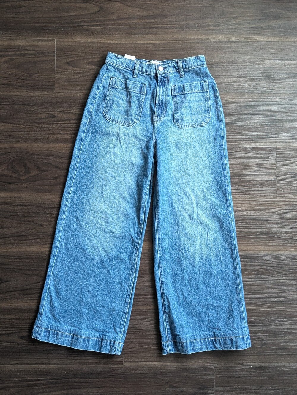 Reformation Janae Ultra High Rise Wide Leg Jeans 28 Blue Minimalist